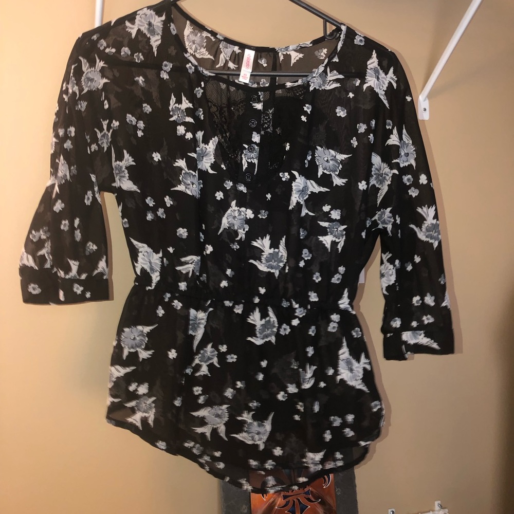 Sheer bird shirt